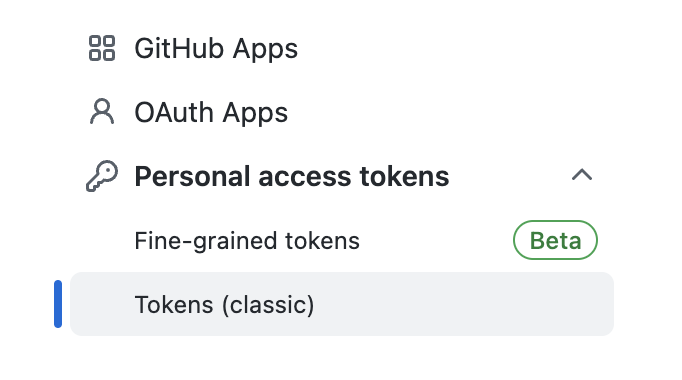 GitHub personal access tokens